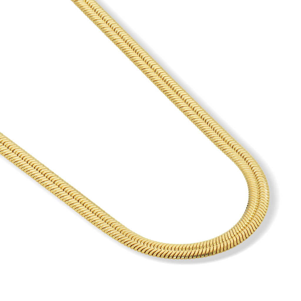 Bonyak Jewelry 18 Inch Hamilton Gold Plated Necklace w/ 4mm Gold