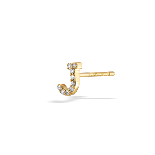 DIAMOND INITIAL PIERCE (J)(片耳用)(2ZP1648)K18 ピアス