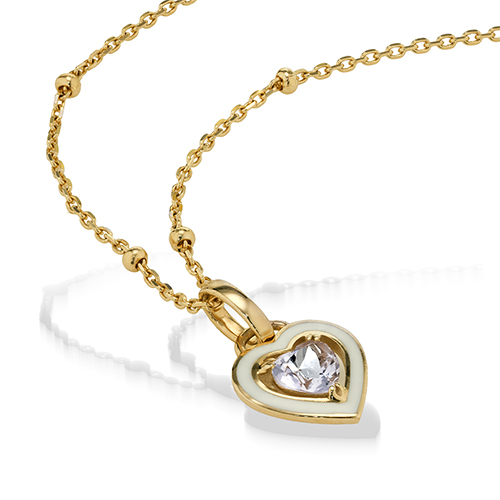 P076 スタージュエリー　可愛いハートを持つ天使ペンダントトップ　K18YG STAR JEWELRY/スタージュエリー エンジェル/天使 ハート