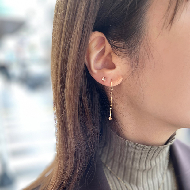 Star Jewelry スタージュエリー K10 カラーストーン ピアス-