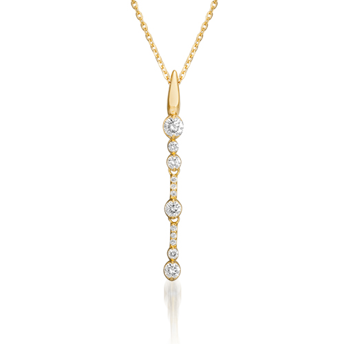 DIAMOND FALL NECKLACE(1ZN1117)K18 ネックレス｜スター