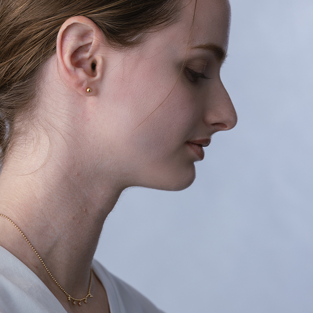 BALL & BALL PIERCED EARRING(片耳用)(2GP0936)K18 ピアス