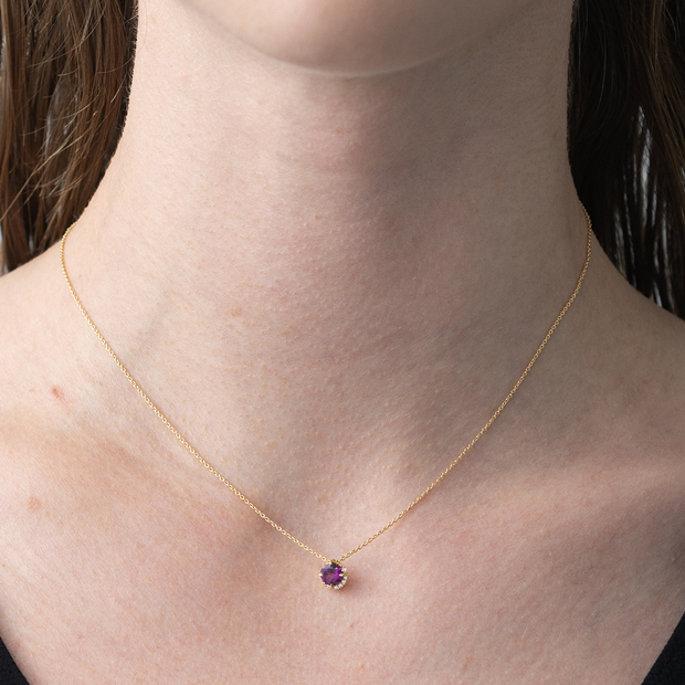 ネックレスPOWER ON THE MOON GRAPE GARNET NECKLACE(2ZN2183)｜スター 