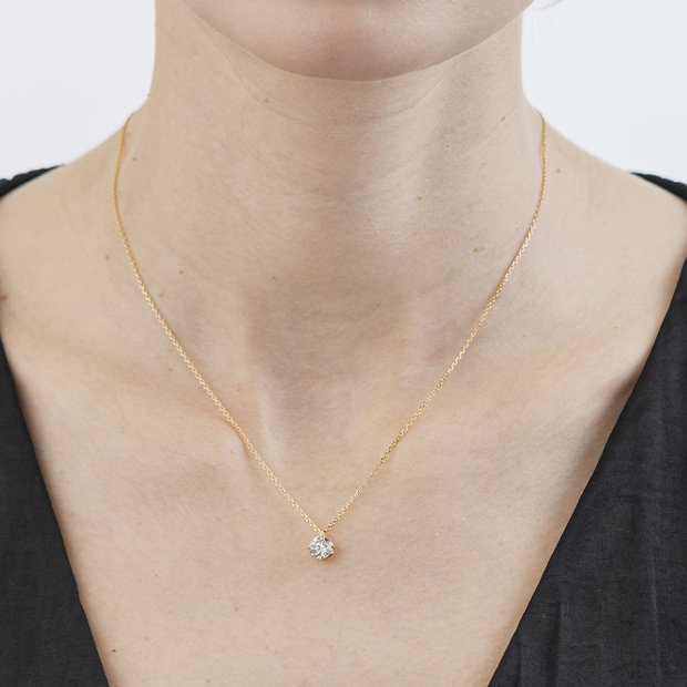 CROSSINGSTAR SETTING NECKLACE(1ZN1192)K18 ネックレス｜スター