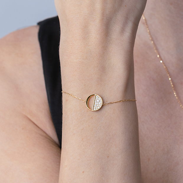 WAXING MOON BRACELET(1ZU0487)K18 ブレスレット｜スタージュエリー