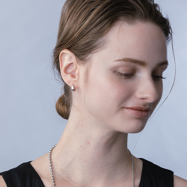 CLICK HOOP PIERCED EARRING(片耳用)(2SP0904)SV925 ピアス｜スター
