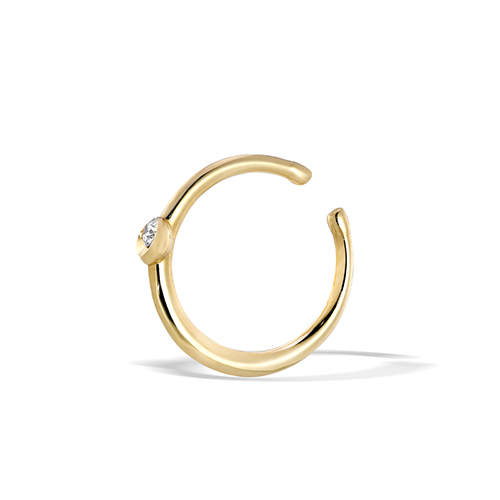MOON SETTING EAR CUFF(片耳用)(2ZE0297)K18 イヤーカフ｜スター