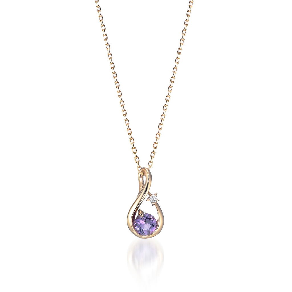 ネックレスAMETHYST SHOOTING STAR NECKLACE(2JN0568)|スター