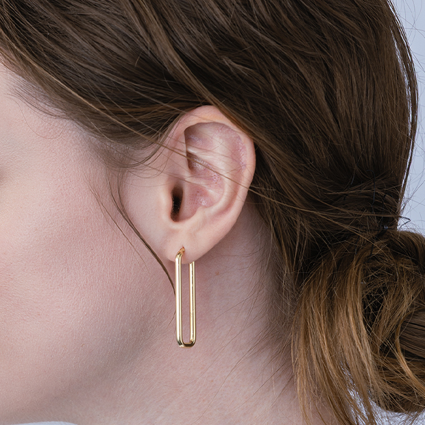 HOOP PIERCED EARRING(L/片耳用)(2JP1075)K10 ピアス｜スター
