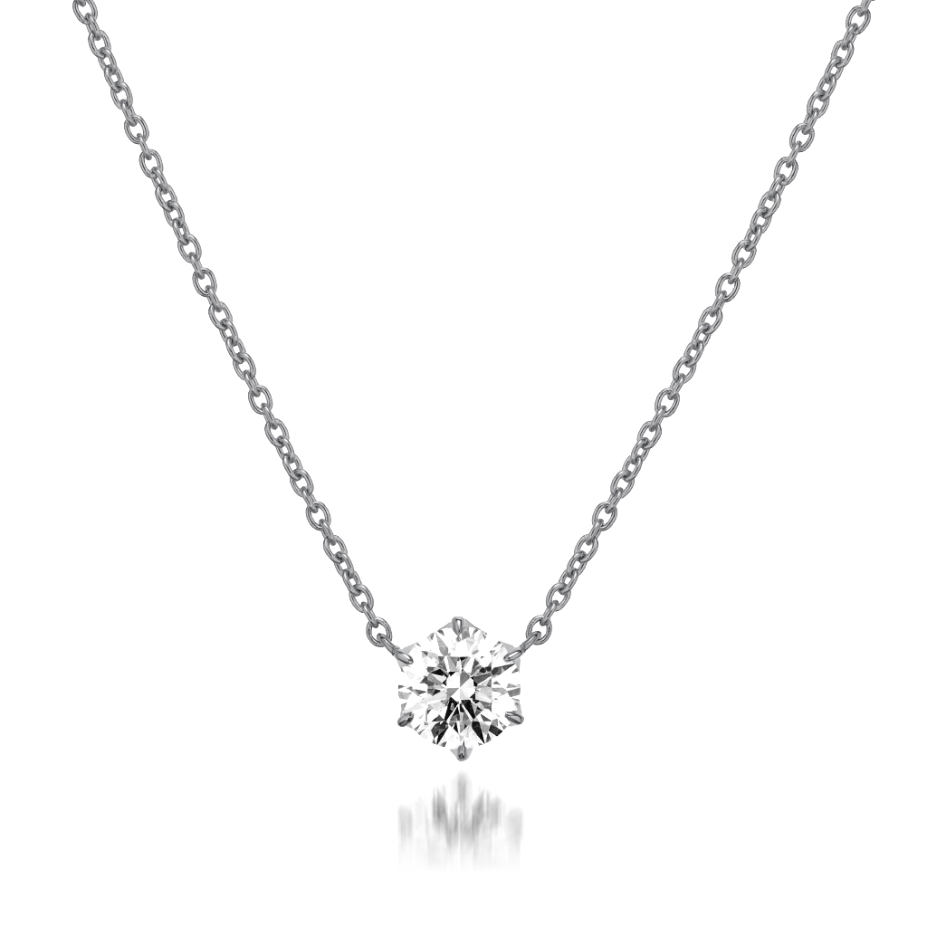 Pt950 ネックレス STREAM SETTING