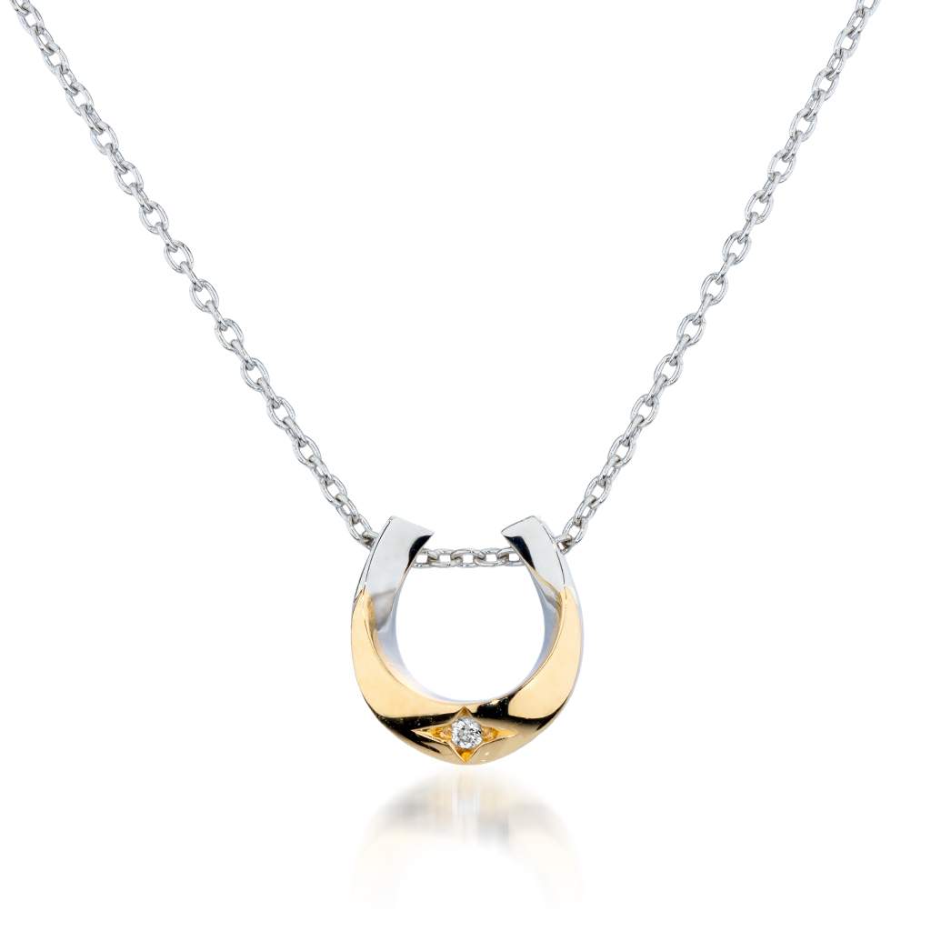 SV925/K10 ネックレス DIAMOND HORSESHOE NECKLACE