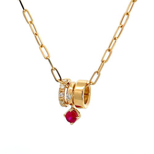 TALISMANIC RUBY(7月誕生石) CHARM(2JC0090)K10 チャーム｜スター