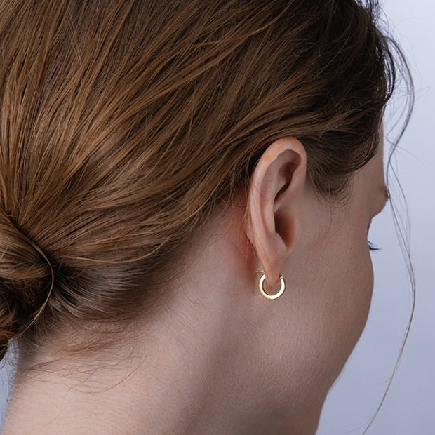 HOOP PIERCED EARRING(1.2cm/片耳用)(2GP0941)K18 ピアス