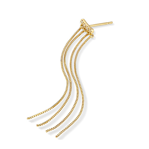 スタージュエリーSTAR JEWELRY k18金イエローゴールドロングピアス K18(イエロー) | 5～8万円 | ロングピアス | スタージュエリー