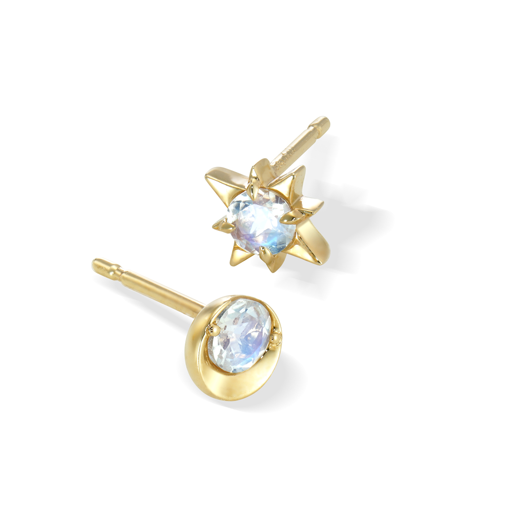 star jewelry K10 ピアス MOON & SUN-