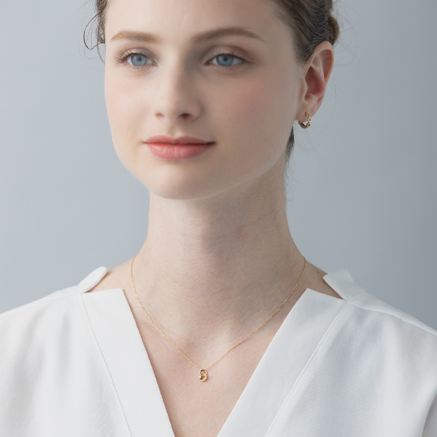 DIAMOND DOUBLE MOON NECKLACE(2JN0956)K10 ネックレス｜スター