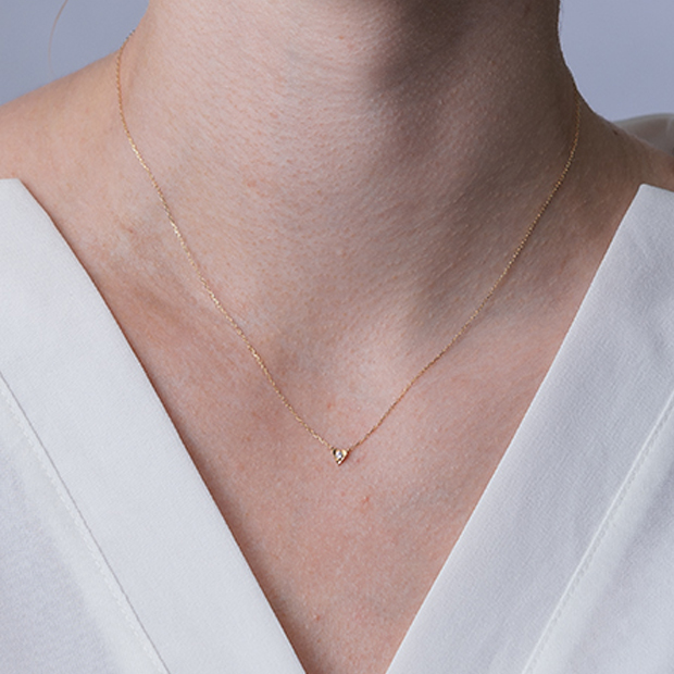K10　ネックレス DIAMOND SKINNY NECKLACE(HEART)(2JN1140)K10 ネックレス