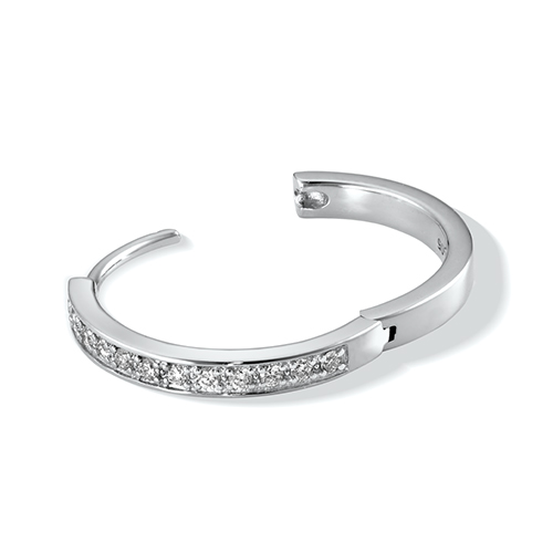 CLICK HOOP PIERCED EARRING(L)(片耳用)(2JP0803)K10 ピアス