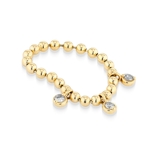 STAR JEWELRY K10 ダイヤモンド ボールチェーン リング　新品 DIAMOND BALL CHAIN RING(2JR0624)K10 リング｜スタージュエリー公式