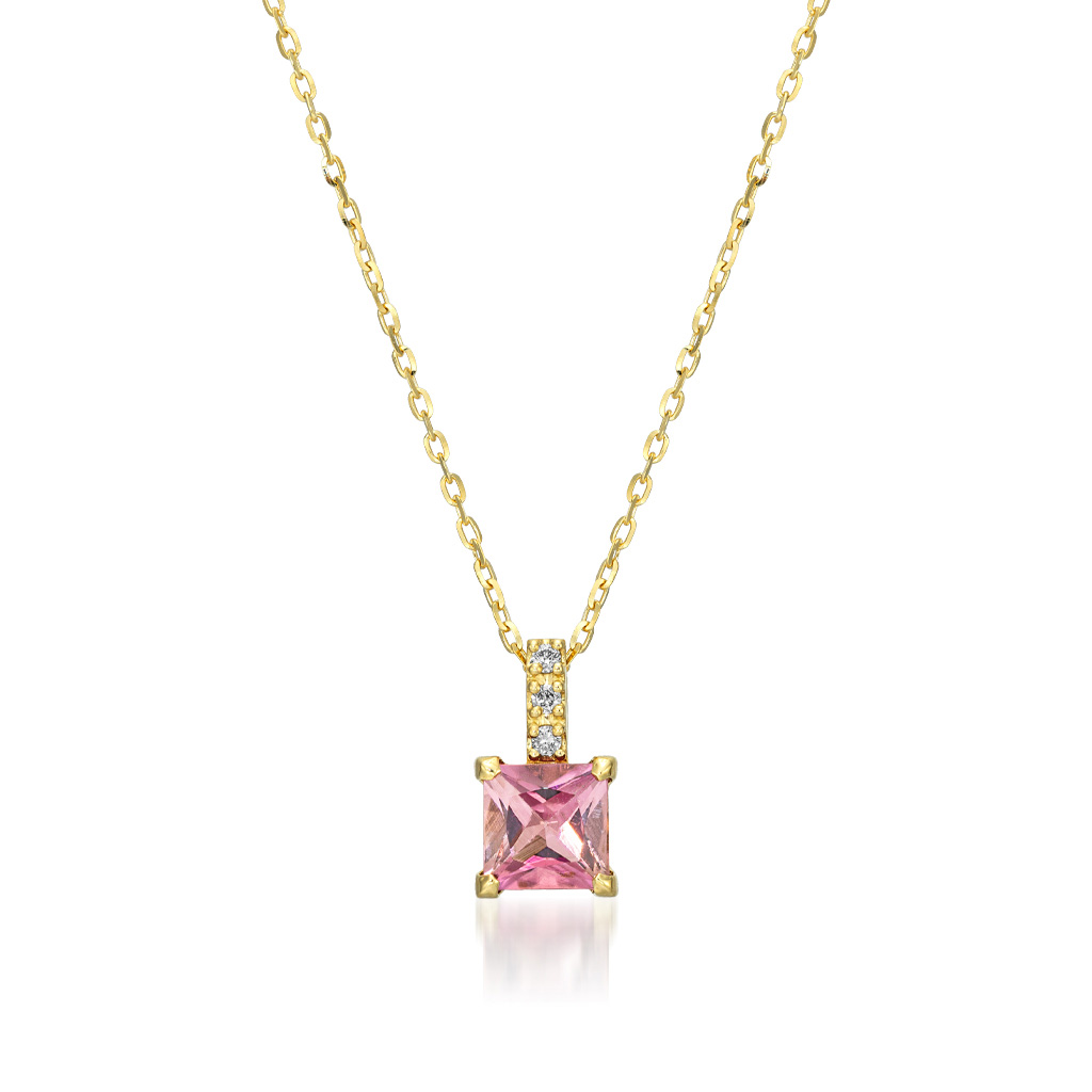 ネックレスSQUARE TOURMALINE NECKLACE(2ZN2459)｜スタージュエリー