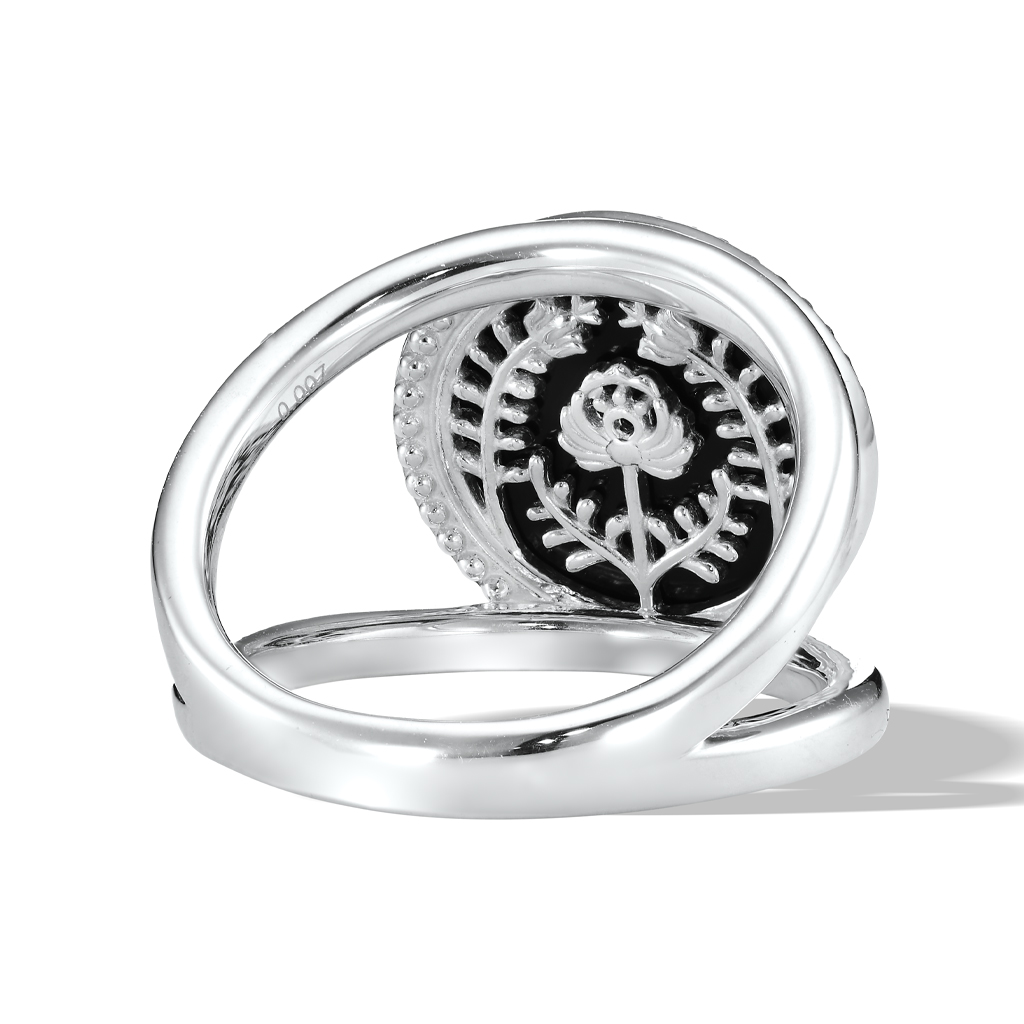 リング(通常サイズ)ONYX COIN RING(2SR7053)STAR JEWELRY GIRL (スター 