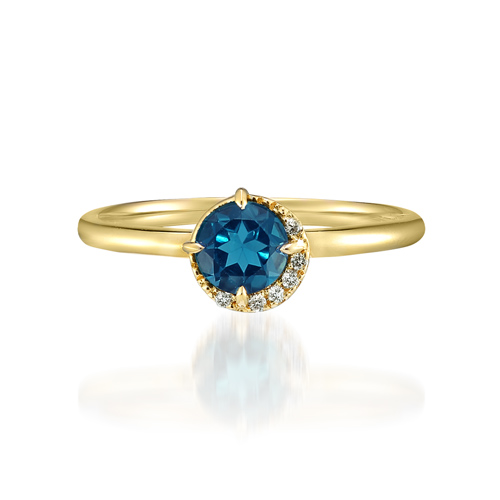 リングPOWER ON THE MOON BLUE TOPAZ RING(2ZR1545)｜スタージュエリー