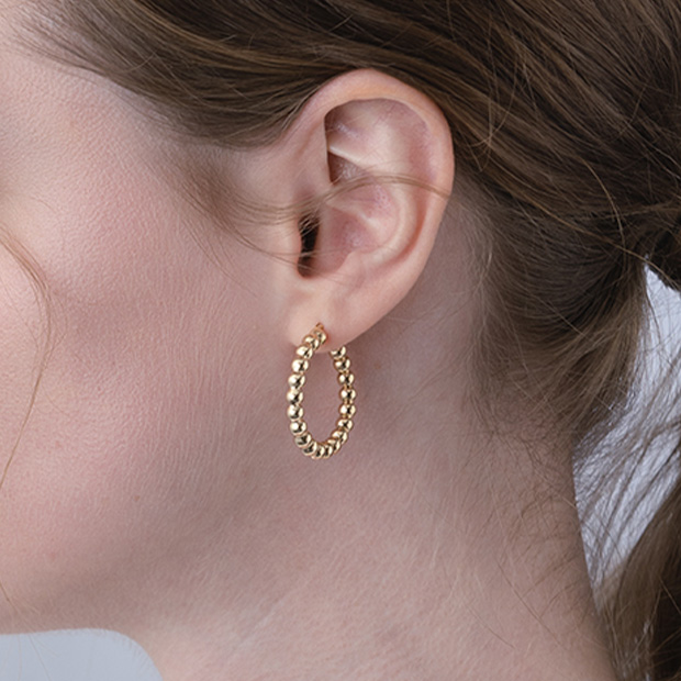   ボールデザイン フープピアス 約2.5cm ボールフープピアス #p21 – LUCEN