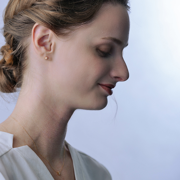 DIAMOND SUNBURST PIERCED EARRINGS(2JP1100)K10 ピアス｜スター