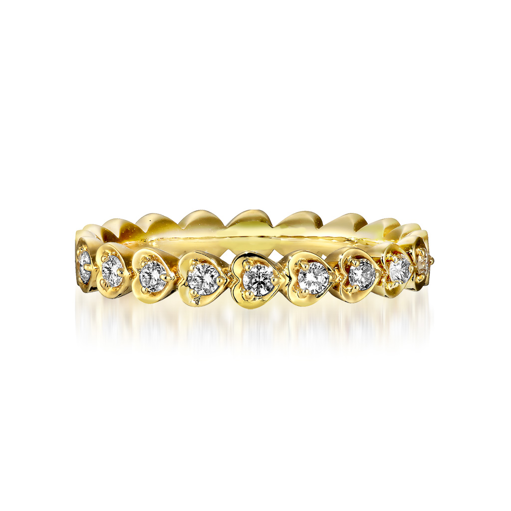 リングHEART ROUND HALF ETERNITY RING(S)(1ZR1159)｜スタージュエリー