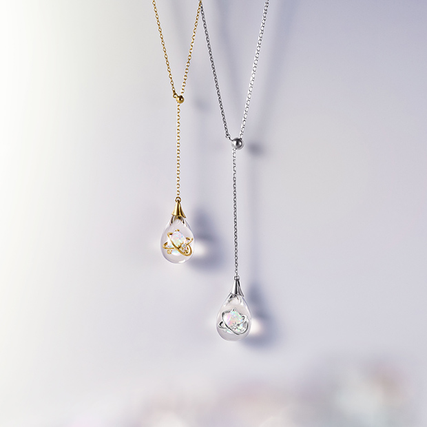 CLEAR GLOW DROP NECKLACE(2SN1675)SV925 ネックレス｜スター
