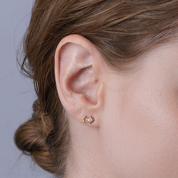 スタージュエリー　ピアス　完売品 FLOWER DEW PIERCED EARRINGS(2JP0462)K10 ピアス｜スター