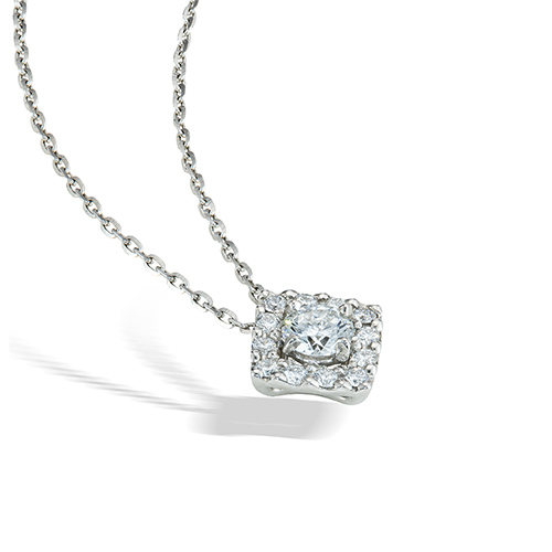 DIAMOND SQUARE HALO NECKLACE(1XN0781)Pt950 ネックレス