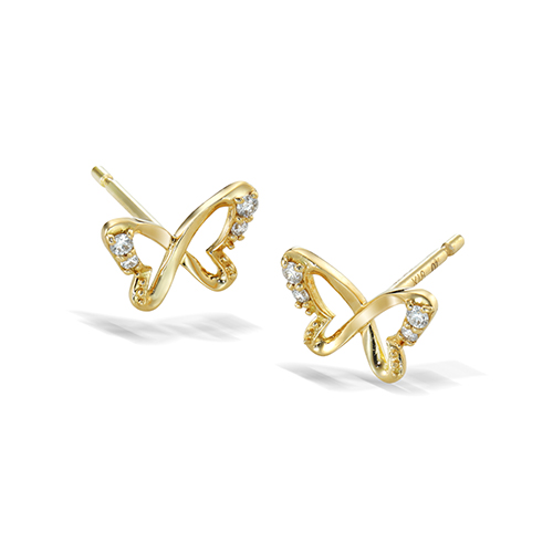 INFINITE BUTTERFLY PIERCED EARRINGS(2ZP1596)K18 ピアス