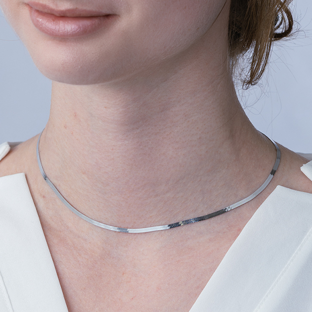 FLAT HERRINGBONE CHAIN（S）(2JK0255)K10WG チェイン｜スター