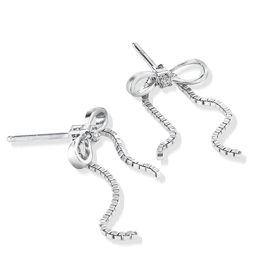 Winter限定】INFINITY BOW PIERCED EARRINGS(SV)(2SP0917)SV925 ピアス