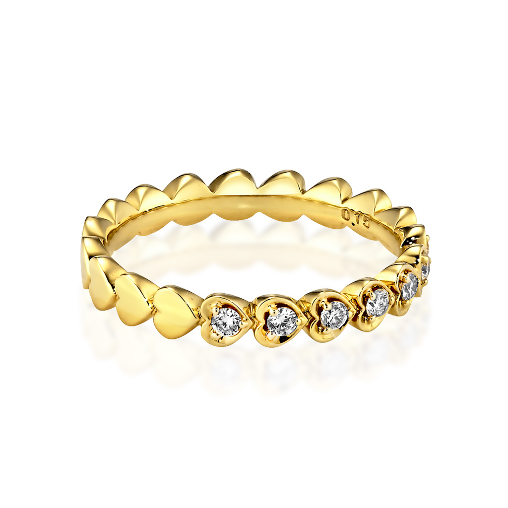 リングHEART ROUND HALF ETERNITY RING(S)(1ZR1159)｜スタージュエリー