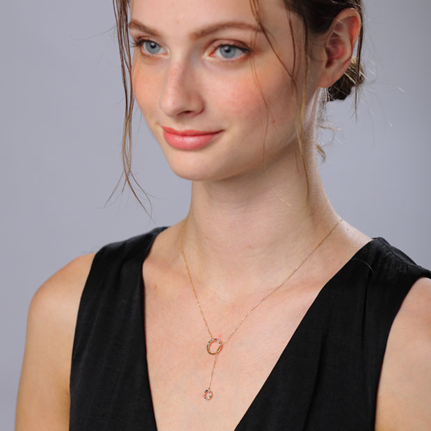 ネックレスMULTI COLOR CIRCLE NECKLACE(1ZN1090)｜スタージュエリー 