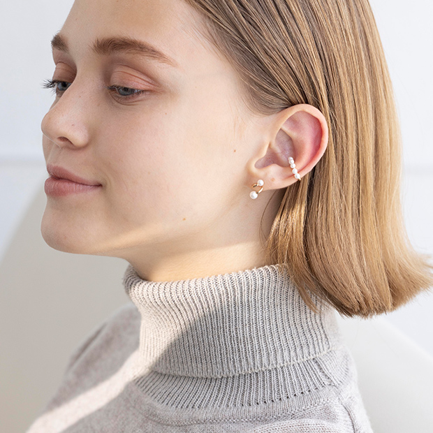 ピアスSPIRAL PEARL PIERCED EARRING(2JP7978)STAR JEWELRY GIRL
