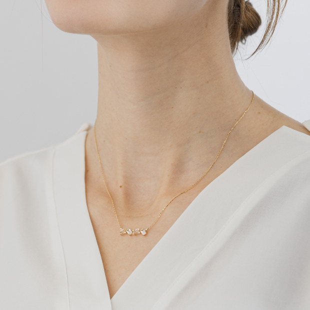 GLIMMER CLUSTER NECKLACE(2JN1178)K10 ネックレス｜スタージュエリー