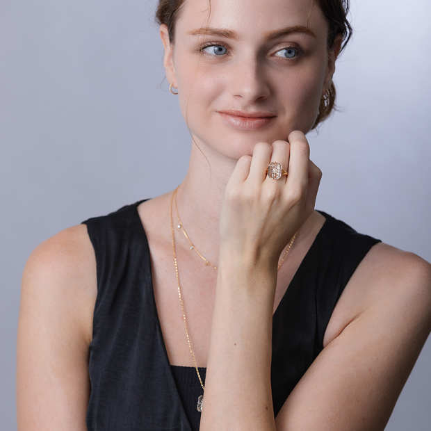 DIAMOND CLICK HOOP PIERCED EARRING(片耳用)(2ZP1585)K18 ピアス