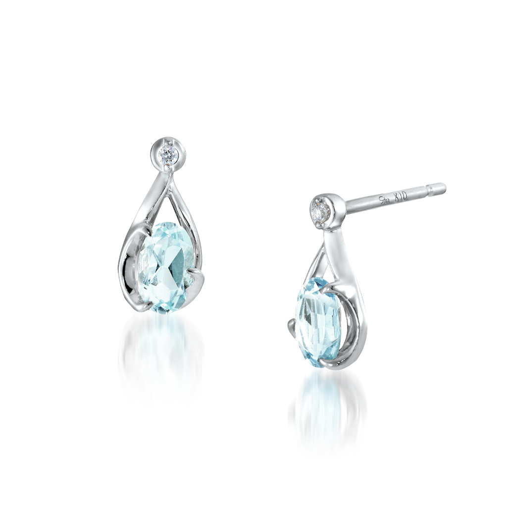 ピアスAQUAMARINE PIERCED EARRINGS(2JP0849)｜スタージュエリー公式