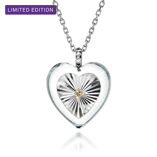 CLEAR ETCHED HEART NECKLACE (SV)(2SN1693)SV925/K10 ネックレス