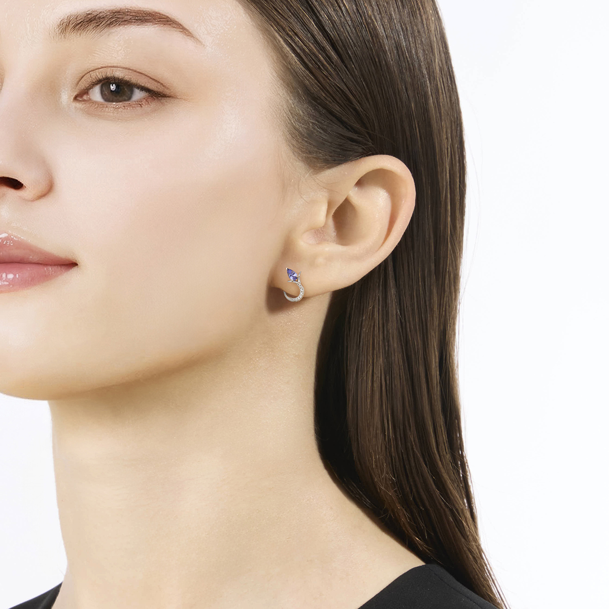GLOWING SPROUT TANZANITE PIERCED EARRINGS(1XP0453)Pt950 ピアス