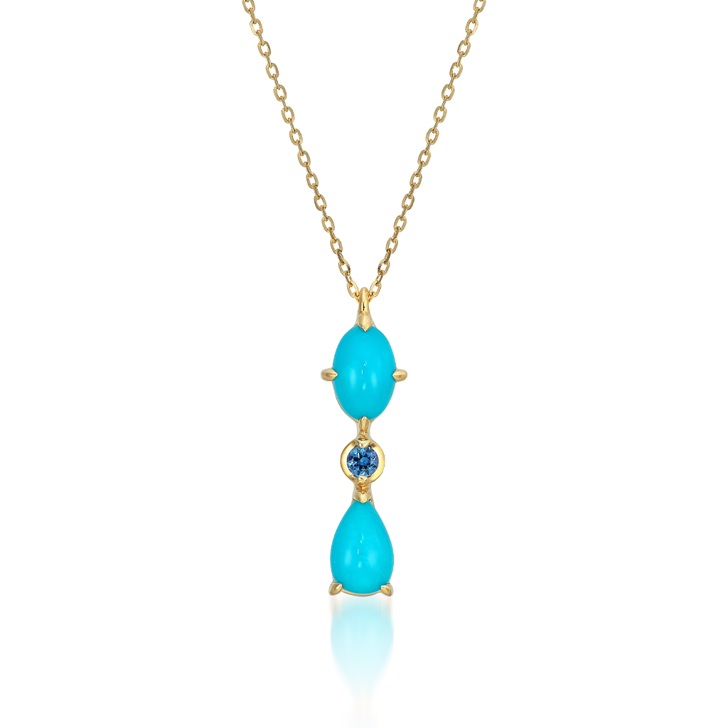 ネックレスTURQUOISE & BLUE SAPPHIRE NECKLACE(2ZN2357)|スター