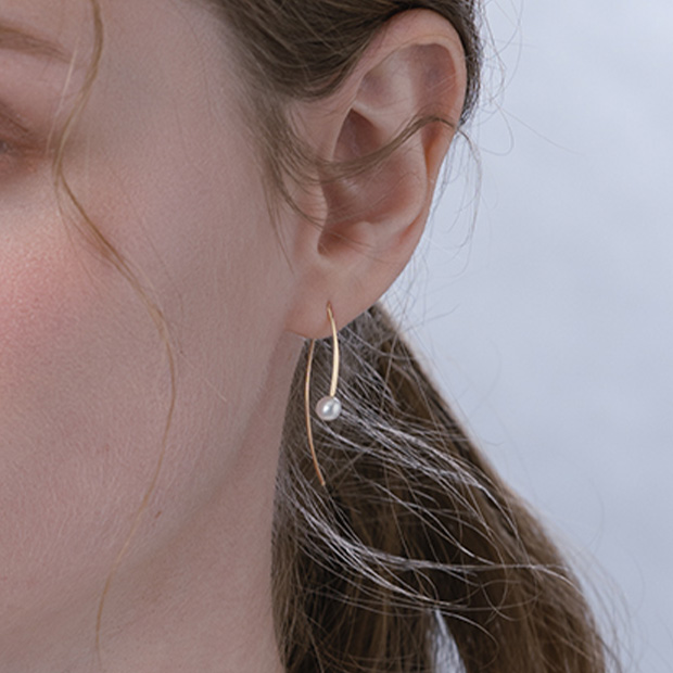 THREADER PIERCED EARRINGS(2JP1041)K10 ピアス｜スター