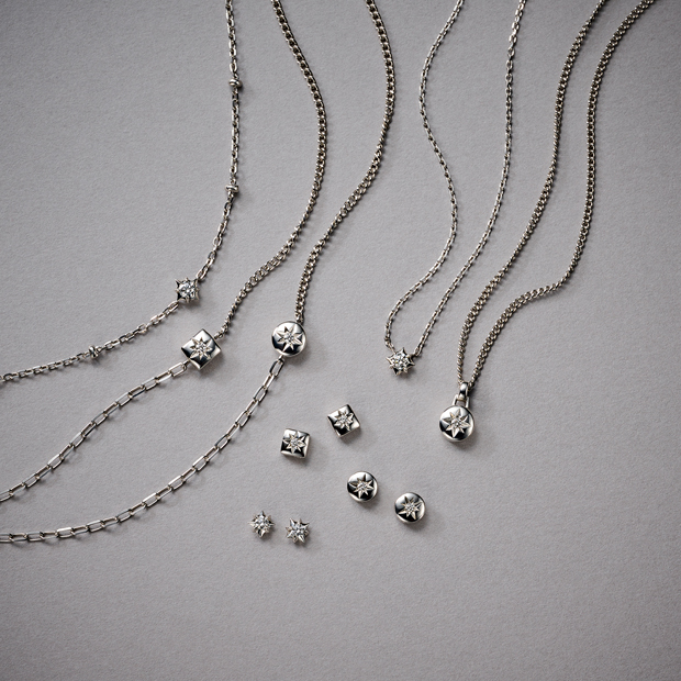 WHISPER DIAMOND NECKLACE(2SN1684)SV925 ネックレス｜スター