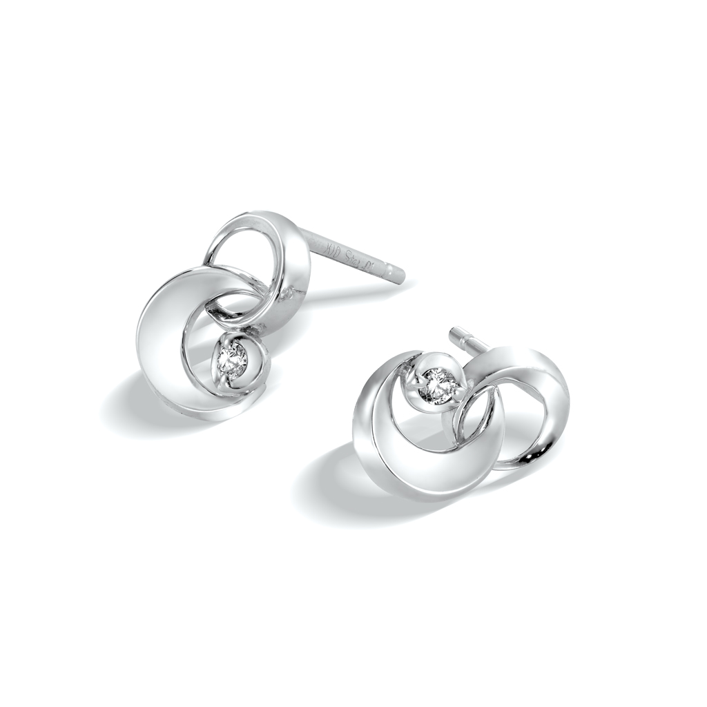 ピアスDIAMOND DOUBLE MOON PIERCED EARRINGS(2JP0846)｜スター