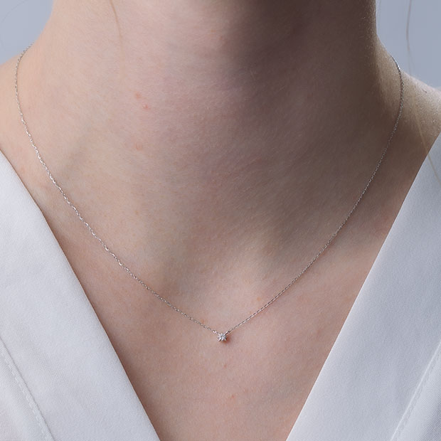 DIAMOND NECKLACE (M)(2JN1062)K10 ネックレス｜スター