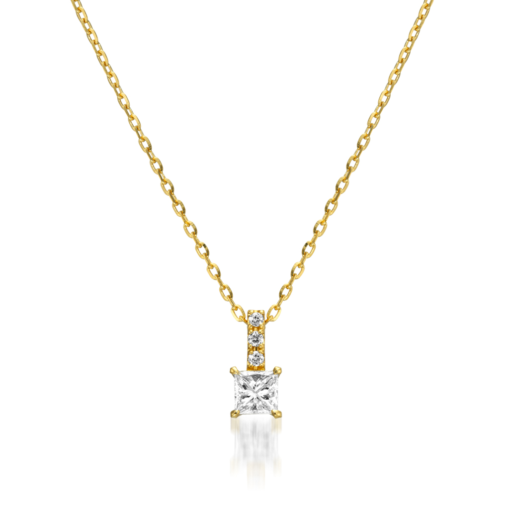 ネックレスPRINCESS CUT DIAMOND NECKLACE(2ZN2467)｜スタージュエリー