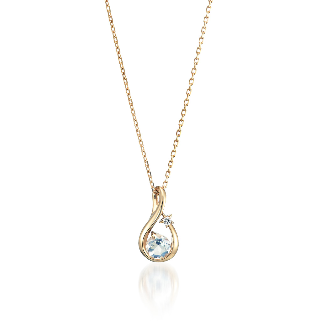 ネックレスBLUE MOONSTONE SHOOTING STAR NECKLACE(2JN0582)｜スター